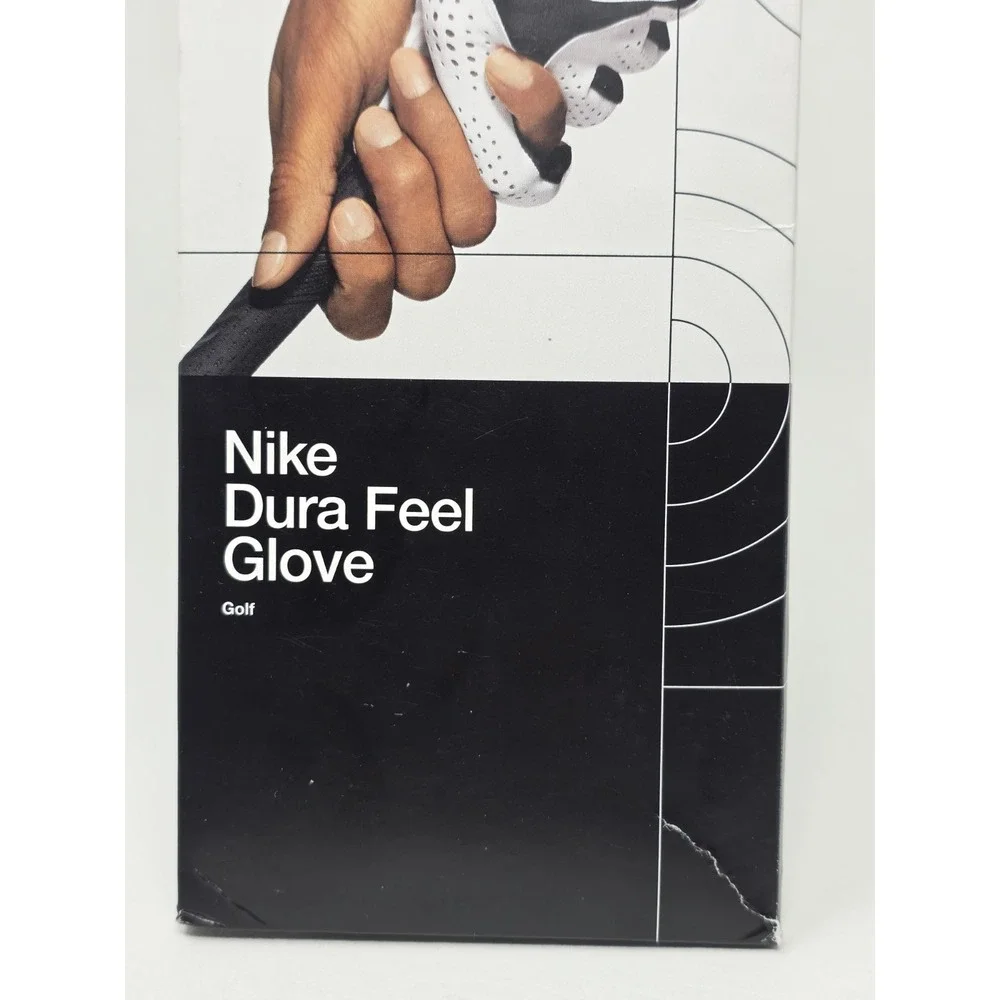 Nike Size Large Womens Dura Feel Golf Glove Left Hand New White Black New